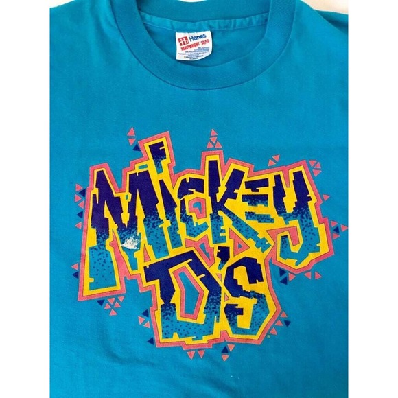 Vintage McDonalds Mickey D’s Shirt Adult XL Single Stitched Travis Scott - Picture 2 of 2